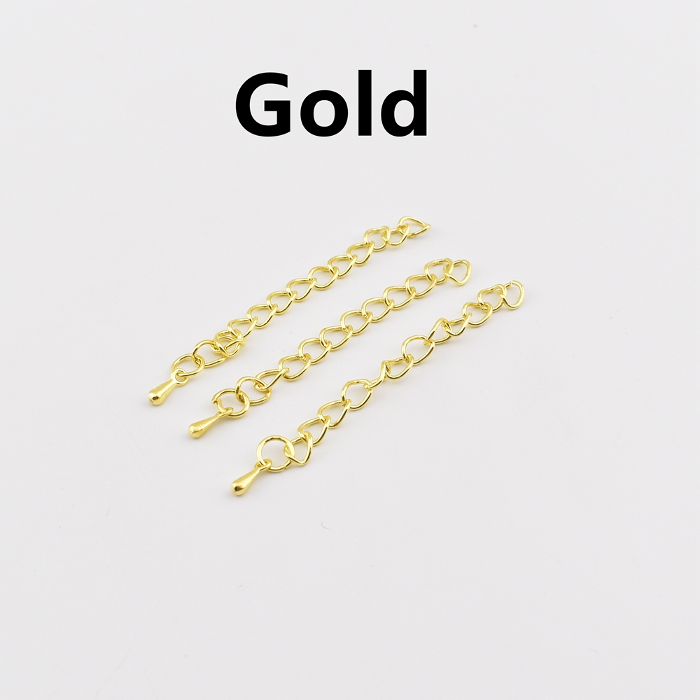 20 Teile/los 5 7cm Erweiterte Ketten Wasser Tropfen Charme Ton Verlängerung Schwanz Kette für Schmuck Machen Lieferungen DIY Armband zubehör: S / Blau