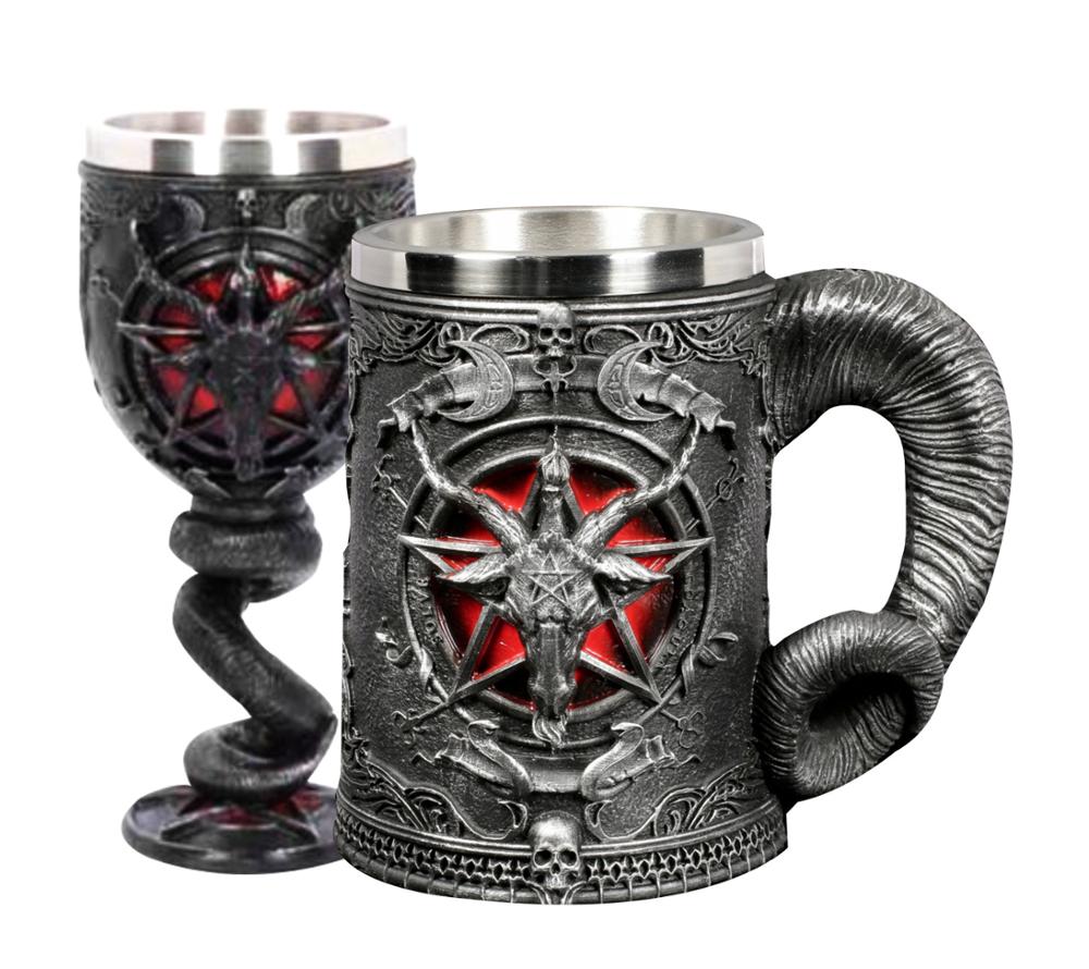 Bier Mokken Koffie Cups 3D Gothic Beker Ijzeren Troon Tankard Roestvrij Staal Hars Wijnglas Mok Jaar Kerst Fans