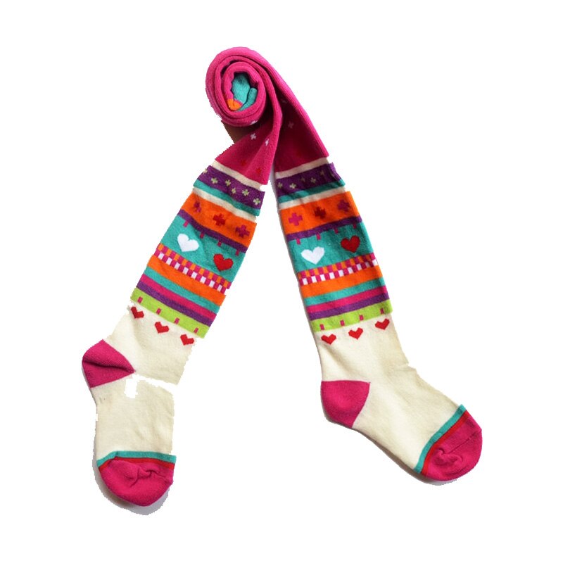 Baby Girls Kids Solid Color Striped Pattern Design Knitting Bows Pantyhose