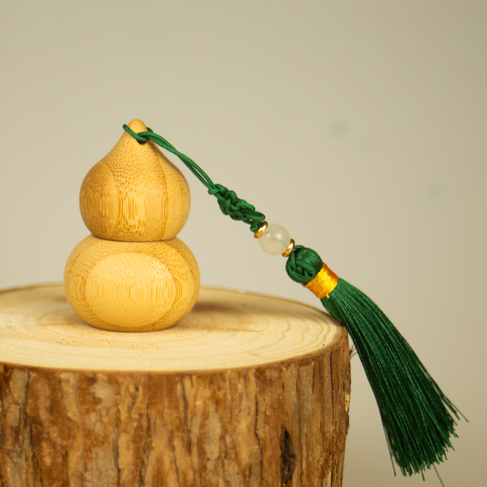 1ml bambus rull-på flasker tom rør kalebassformet påfyllbar parfymeflaske glass rollerball stål rollerball parfymebeholder: Lysegrå