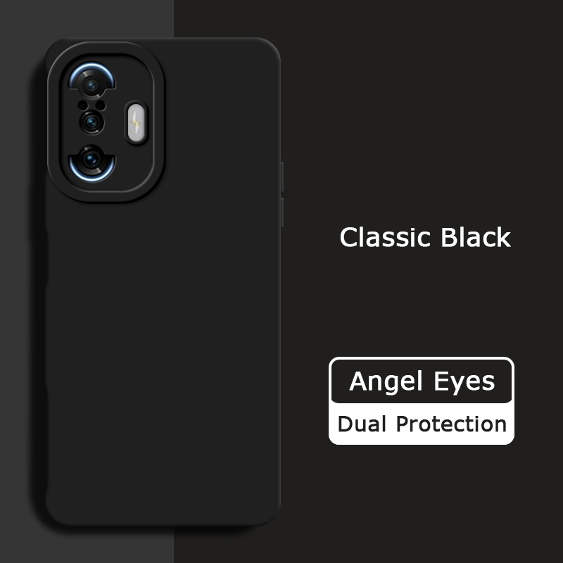 Coque de luxe en Silicone liquide yeux d'ange pour Xiaomi POCO F3 GT F3GT Redmi K40 Gaming 360, housse de téléphone antichoc, boîtiers de jeu K40: Aluminium / Or