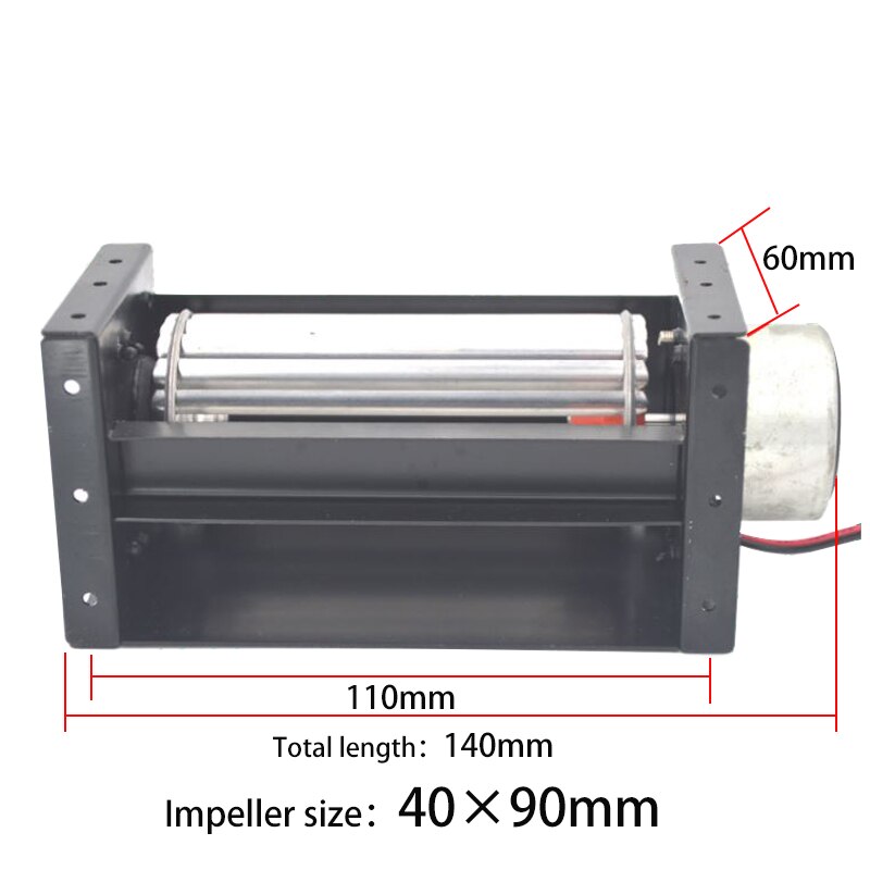 DC12/DC24V Iron Cross Flow Ventilator Voor Koeling Warmte En Ventilatie Cross Flow Ventilator Ijzer