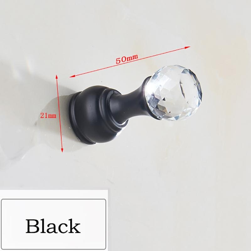 Crystal Decorative Wall Hooks Towel Hook Multiple Colour Brass Coat Hook Hangers Wall Mounted Robe Hook Bathroom Accessories: YG-1111O