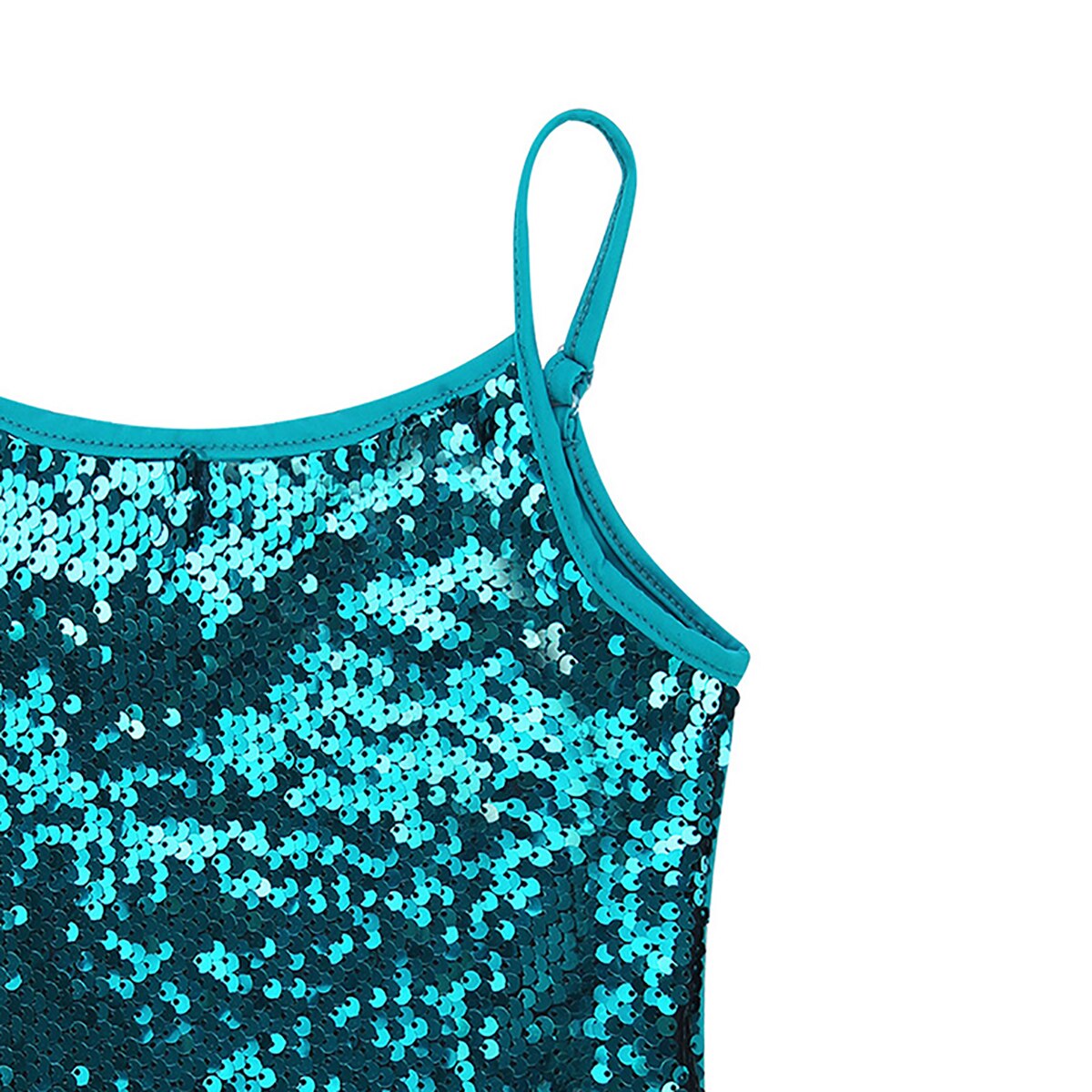 FEESHOW – gilet pour filles, hauts à paillettes scintillantes, hauts pour enfants, Costume de danse de Ballet sur scène
