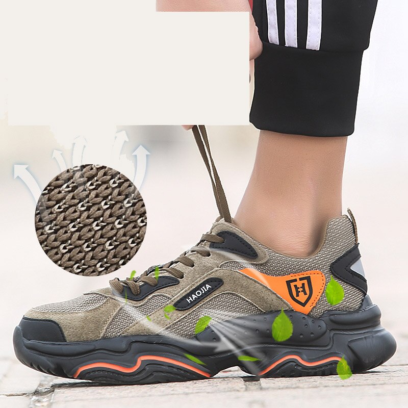 Männer und frauen Sicherheit Schuhe Arbeit Turnschuhe Stahl Kappe Kappe Lässig Männlichen Schuh Plus Größe JOY-228
