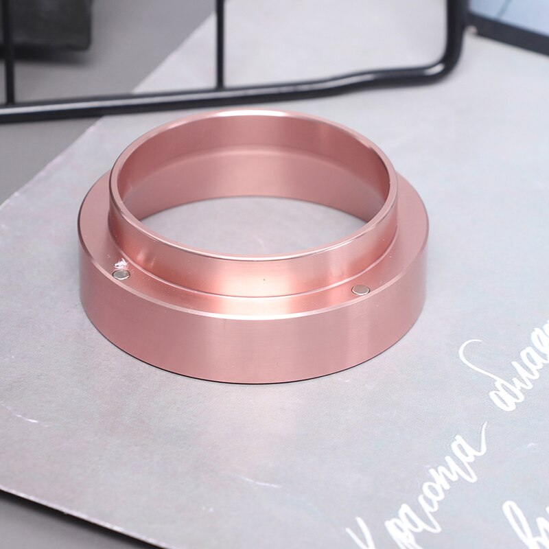 1 st. 51mm roestvrijstalen intelligente doseerringen, zetkom, koffiepoeder voor espresso, barista-trechter, portafilter: Roségoud