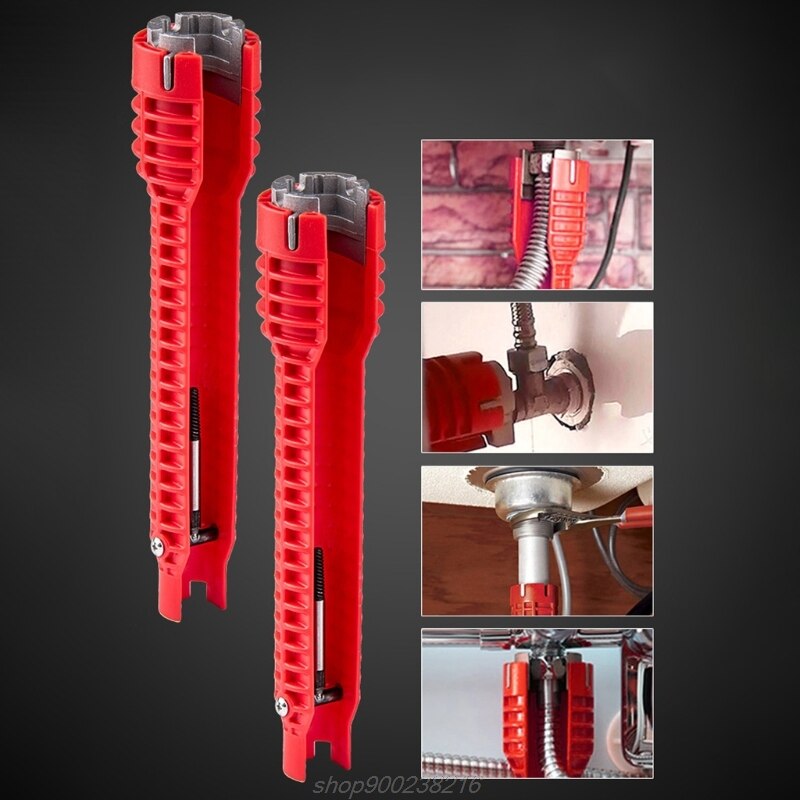 Multifunction Faucet Wrench Sink Installer Tools Water Pipe Spanner Tackle Tool for Toilet Bathroom A20 21