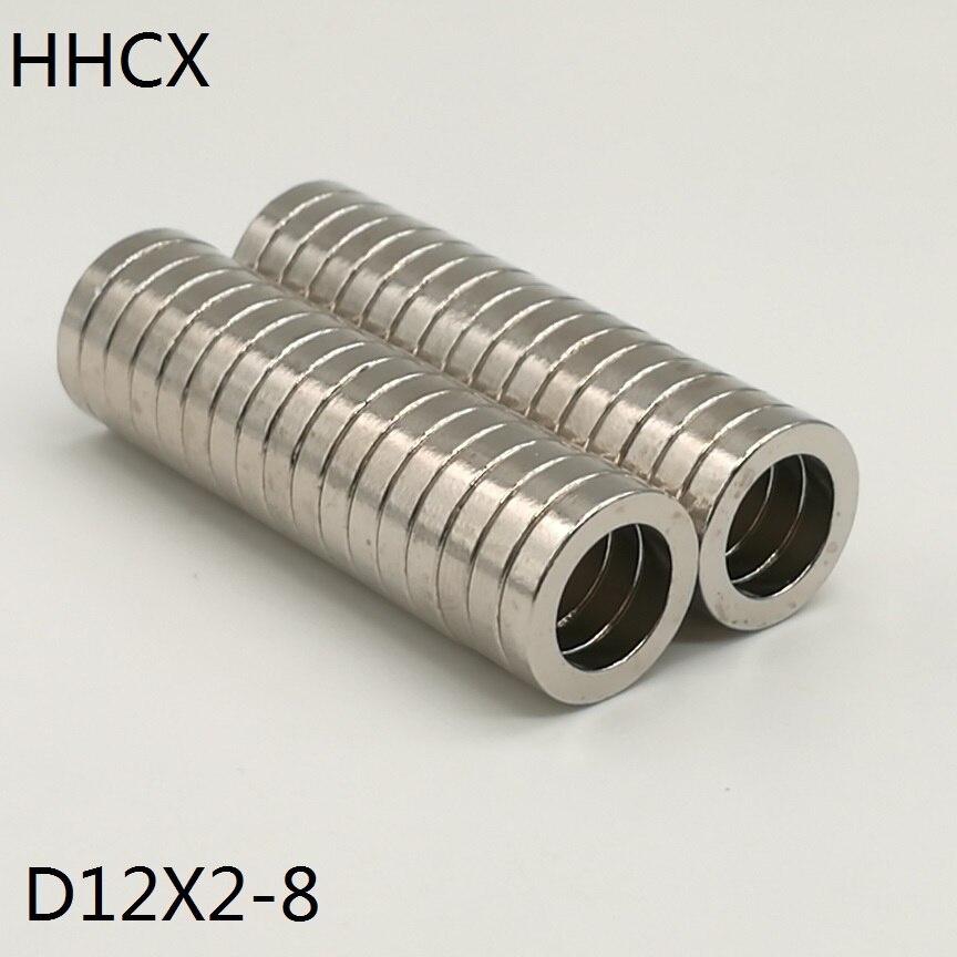 50 100pcs/lot Ring magnet 12x2 Hole 8 N35 magnet 12*2 magnet 12x2-8 for speaker