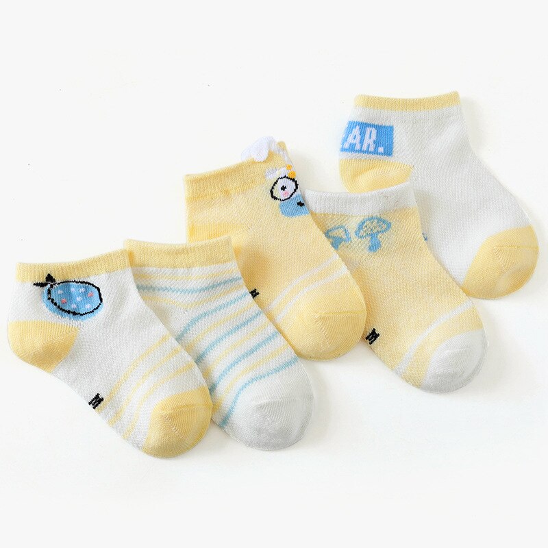 5Pairs/lot 0-5Y Infant Baby Socks Baby Socks for Girls Cotton Mesh Cute Newborn Boy Toddler Socks Baby Clothes Accessories: 2 / 1-3years