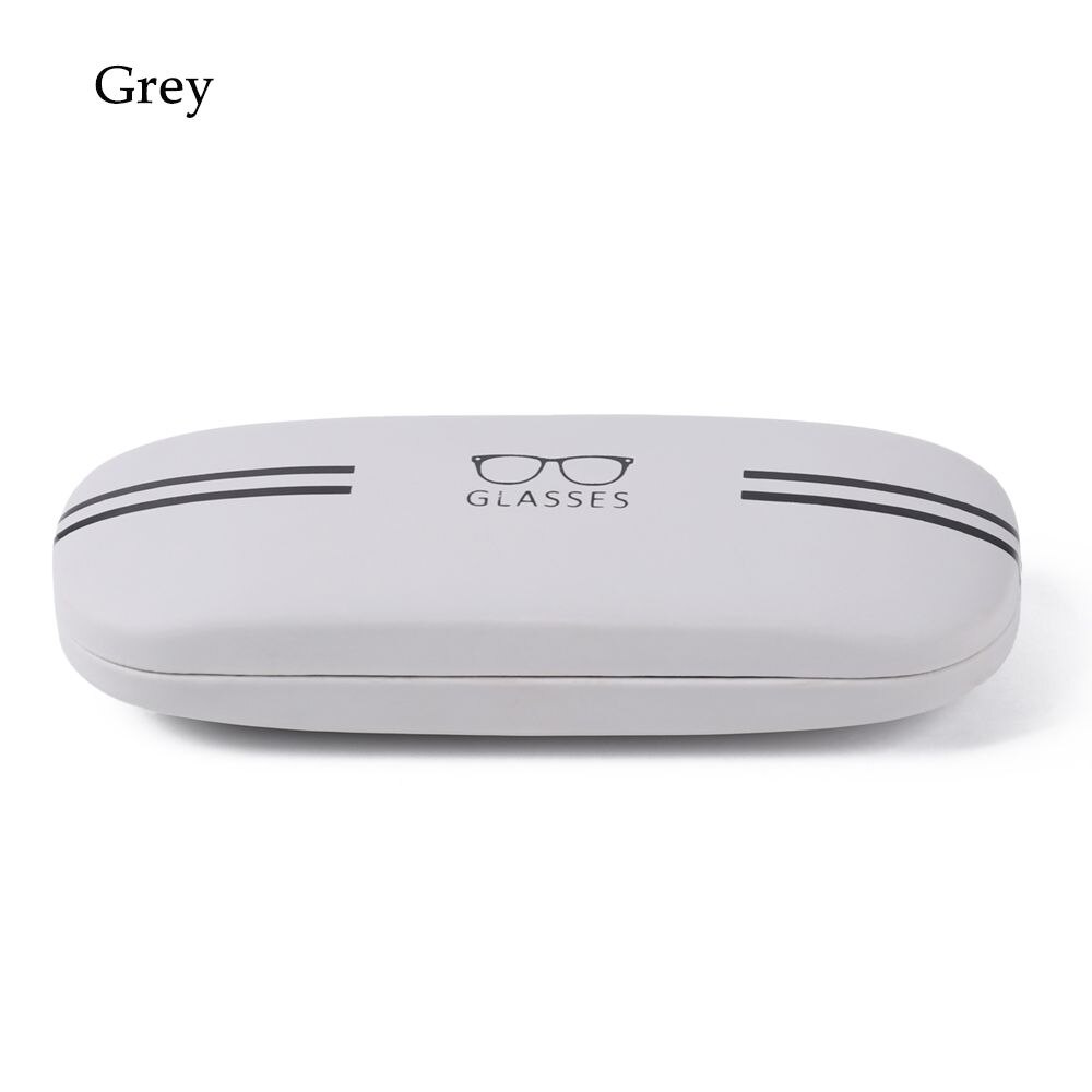 Unisex brilleæske brillebeskytter læsebrilleetui brilleetui solbriller hårdt stel pu perlemorsfarvet: Grå 2