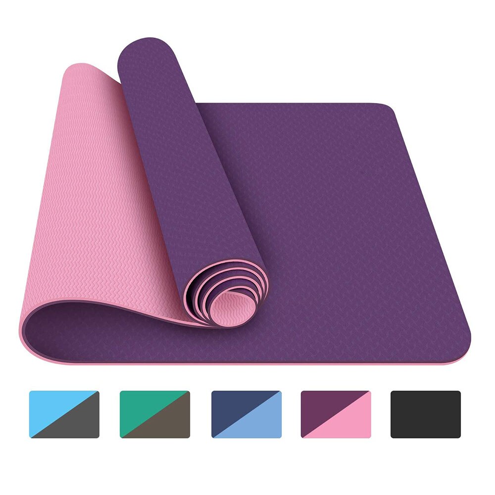 Fitness Matten Voor Yoga Tpe Antislip Matten Pads Voor Pilates Gym Training Exercise Pad Dubbele Laag Vrouwen Yoga Mat accessoires