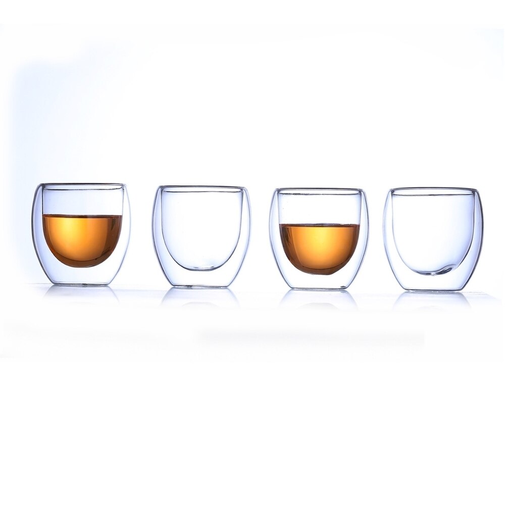6 Stuks Bodum Pavina Eivorm Double Wall Anti Verbranden Mini Thee Beker Shot Glas Huishouden Theekopje Nespresso Tumbler bicchiere