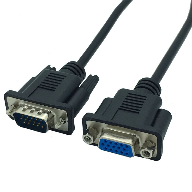 Vga hdtv  hd 15 ben han til han til hun til hun kabel 15- leder tilslutning sort ultra kort vga kabel 0.3m/30cm: Mand til kvinde