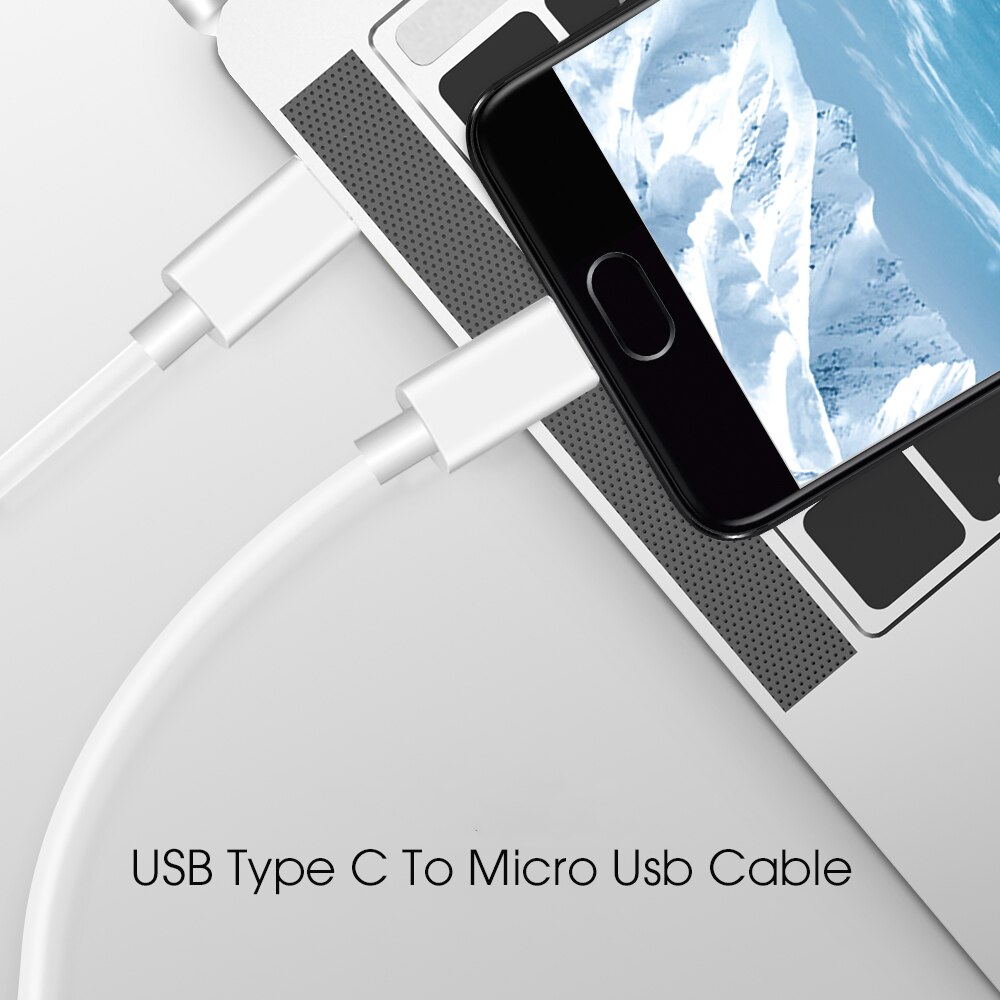 USB Typ-C Zu Micro USB Kabel Daten Kabel 1M Für Android Micro Usb Zu Typ-C USB-C Kabel Für Macbook USBC Daten Cord Weiß