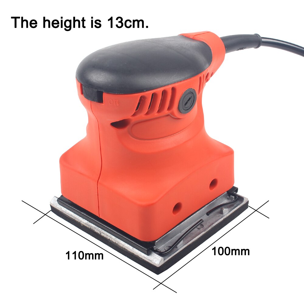 Lijadora eléctrica para madera, herramienta de lijado de 220v, 260w, 110mm x 100mm, para pulir madera/pintura/eliminación de hierro