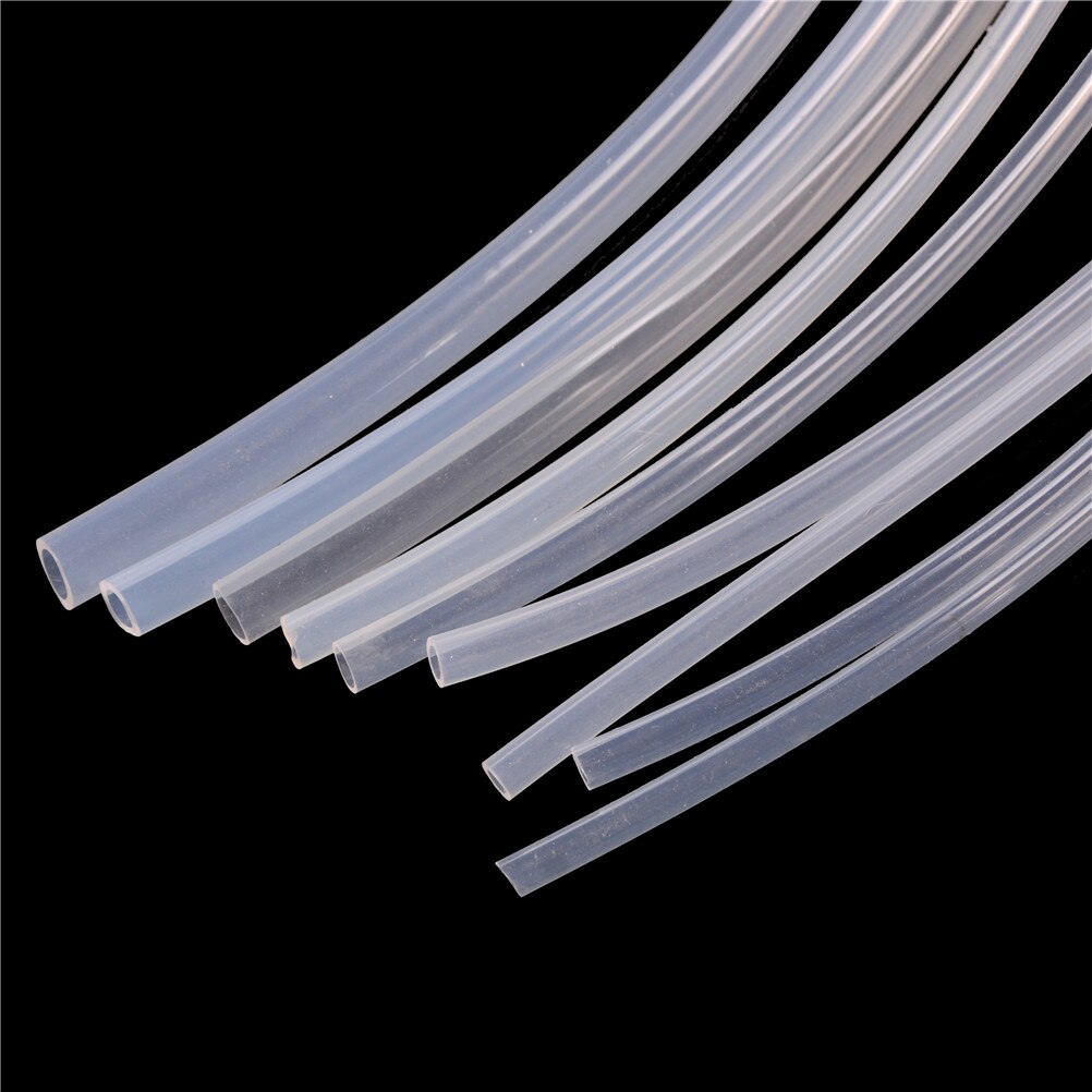 Tubo de tubo de silicona Flexible de grado alimenticio, transparente, 1 metro, 5-10mm de diámetro interior