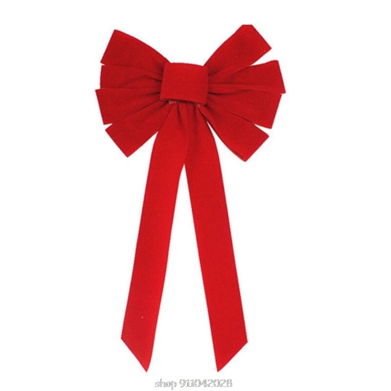 Red Bow Velvet Christmas Bows Hanging Xmas Bows for Christmas Wreaths Decoration or Tree Toppers D11 20: 26X49CM