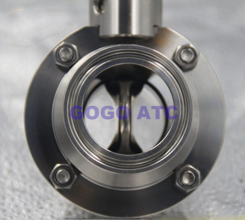 Vlinder Valve SS304 Rvs Sanitair Tri Clamp Vlinderklep O.D 51-63mm Homebrew Bier Zuivel Vlinderklep
