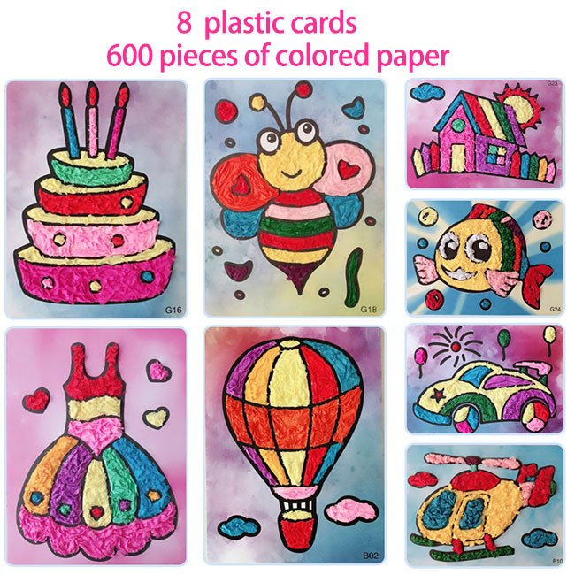 8pcs/set Diy Felt Paper Card Crafts Toys For Children Kids Kindergarten Handicraft Material Baby Girl Arts And Craft: Default Title