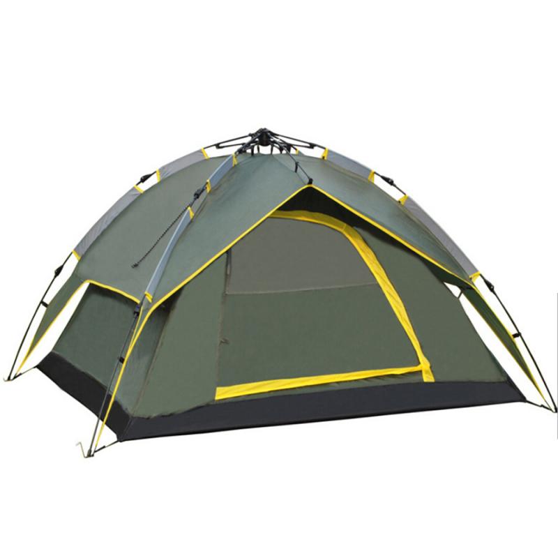 Backpacken Tent 3-4 Persoon Aluminium Paal Lichtgewicht Camping Tent Dubbele Laag Draagbare Voor Wandelen Travelling Hwc