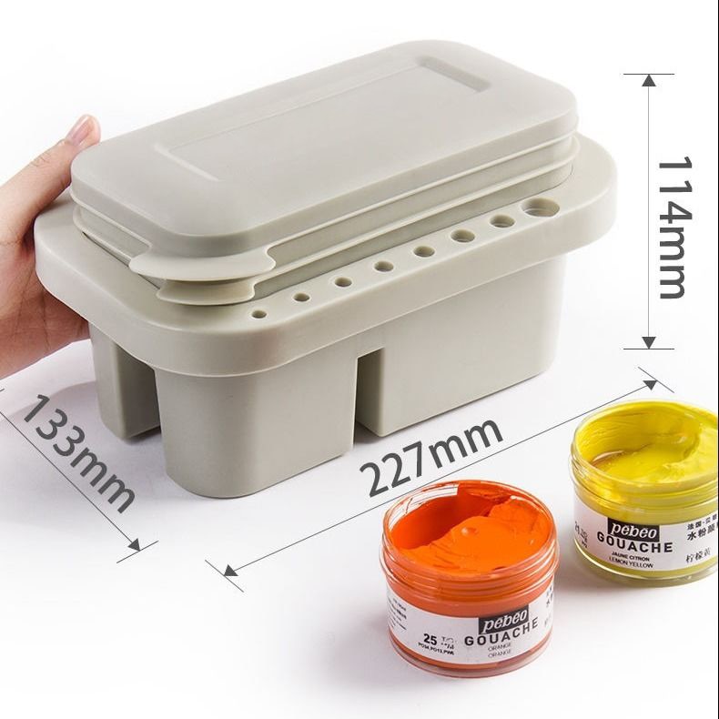 Borstel Wassen Emmer Multifunctionele Pen Vat Penselenbakje Art Supply Olie Acryl Aquarel Tool Art Palet Borstel Houder