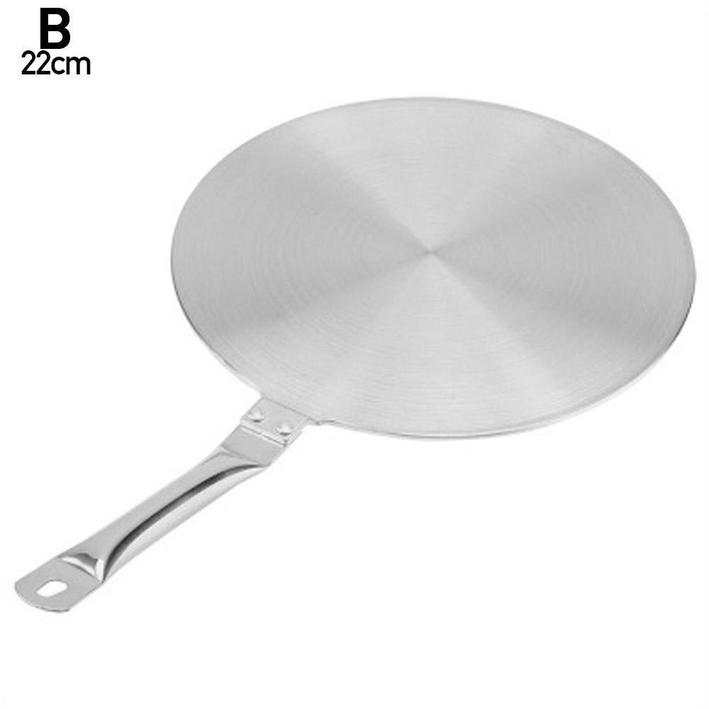 Cooking Induction Hob Heat Diffuser Frying Pan Converter Adapter Electric Cookers Plate Kitchen Cookware Stainless Steel: 22cm