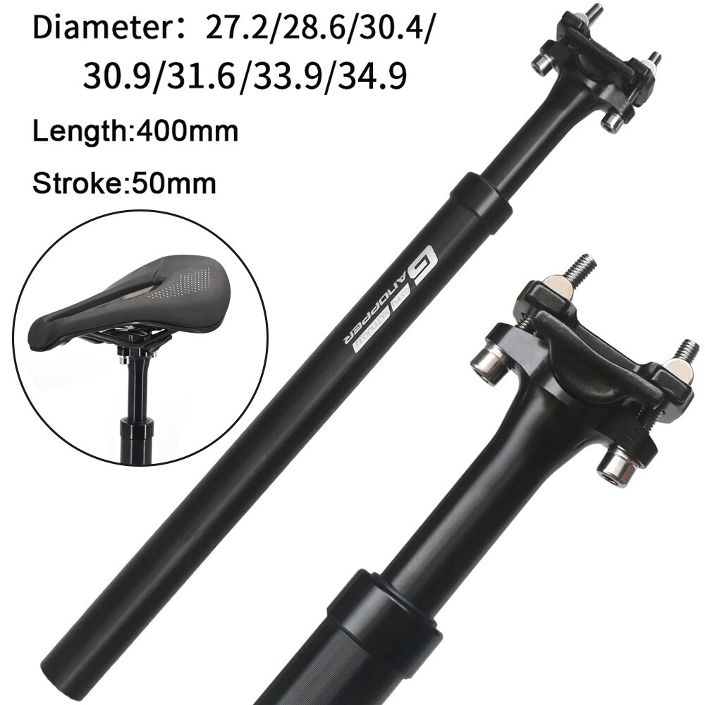 Bike Suspension Telescopic Seatpost 27.2 28.6 30 30.4 30.9 31.6 33.9 Bicycle Shock Absorber Adjustable Seat Post Bike Saddle Rod
