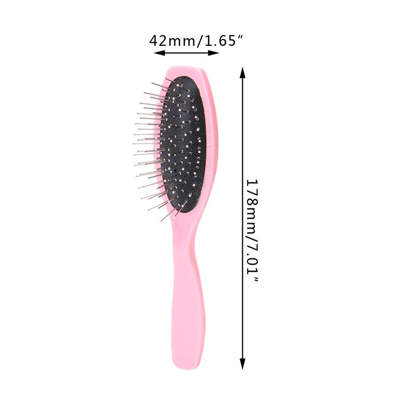 Cepillo de Peine de acero antiestático para extensiones de cabello de peluca, accesorios para el cabello de cabeza de entrenamiento, escova de pelo