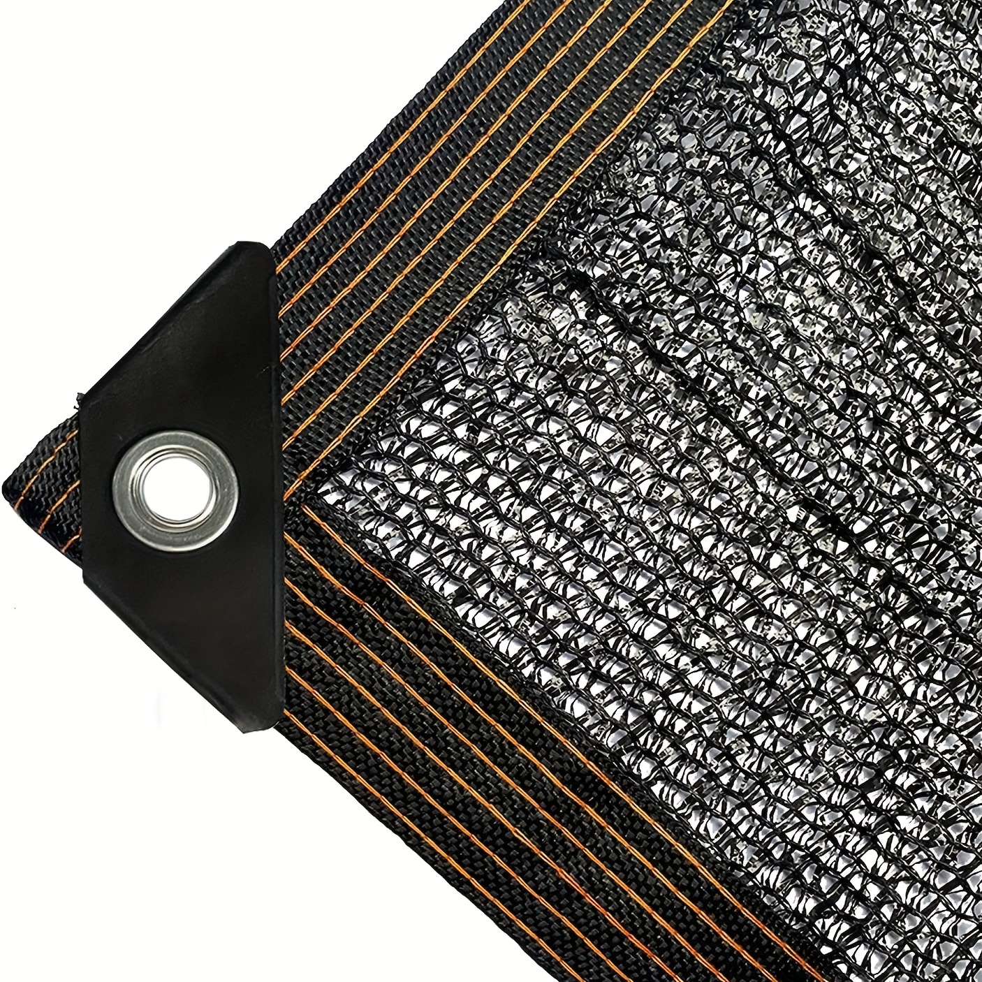 Protector solar de tela de sombra negra, cubierta de malla con borde atado con ojales, red solar para pérgola, plantas, invernadero, jardines, Patio, dosel