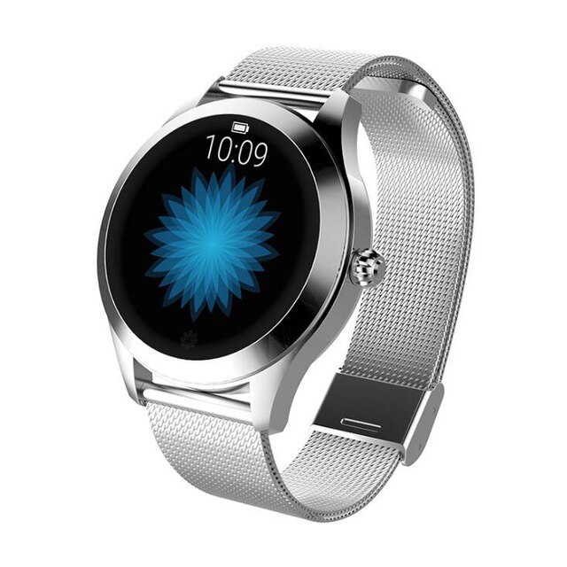 Smart Horloge Vrouwen Relogio Smart Horloge Vrouwen KW10 IP68 Waterdicht Hartslag Smartwatch Fitness Armband Voor Lady: Steel Silver