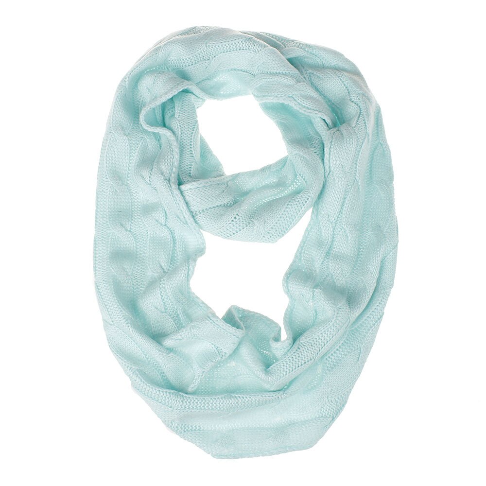 Winter Cable Ring Scarf Women Knitting Infinity Scarves Knitted Warm Neck Circle Scarf Cowl Neck Long Scarf Shawl: 3