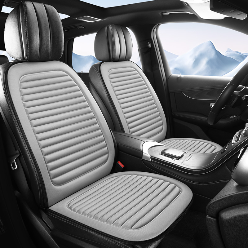 Cuscino per seggiolino auto in tessuto traspirante stereo 3D estivo, tessuto base antiscivolo rinfrescante e traspirante, sedile adatto non cambia, cuscino per seggiolino auto a sedile singolo anteriore, adatto per la maggior parte degli accessori interni dell'auto