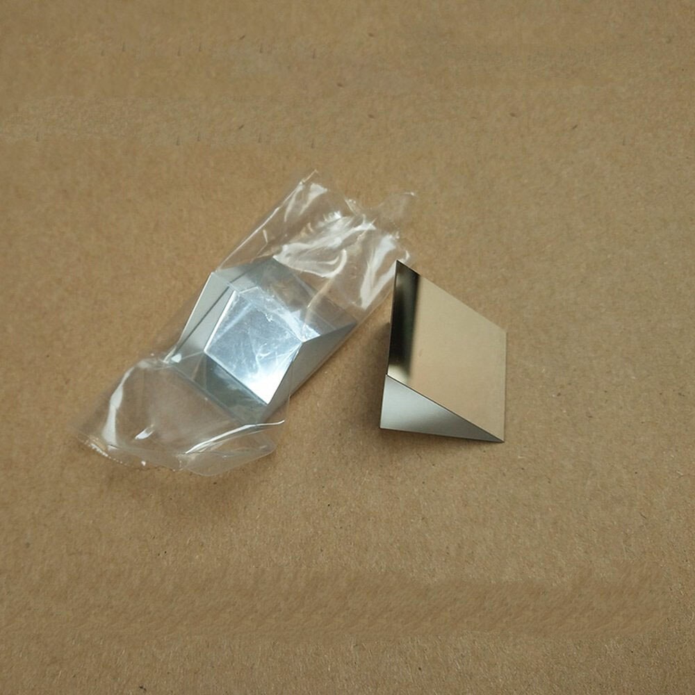 Right Angle External Reflecting Triangular Prism 9*9*9mm Inclined Plane Aluminized Optical Element K9 Total Reflection Prism
