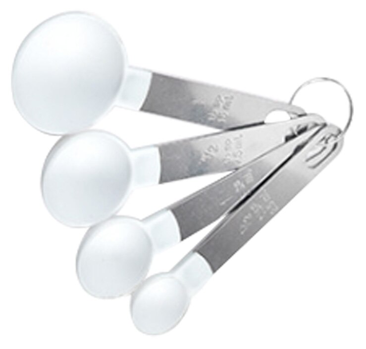 4pcs/Set Graduated Measuring Spoon Cup Stainless Steel PP Baking Measurement Tool Measuring Spoon: 06