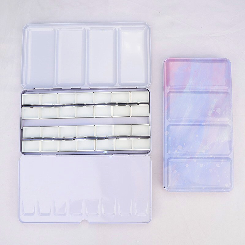 48 Grids Kleur Palet Schilderij Opslag Ijzeren Blikken Verf Lade Box Voor Aquarel/Olie/Acryl Verf