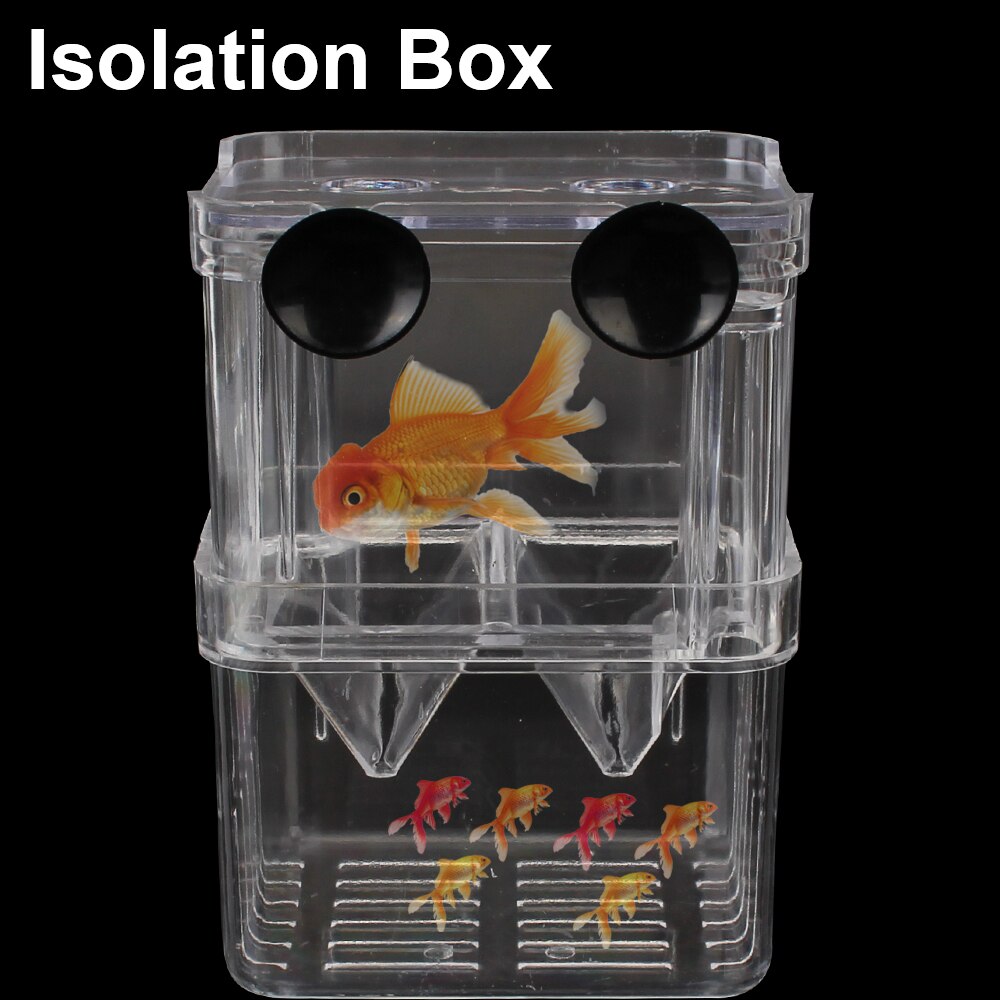 Double-Deck Transparent Aquarium Hatchery Breeder Isolation Box Incubator Holder Acrylic Fish Tank Breeding Aquarium Hatching