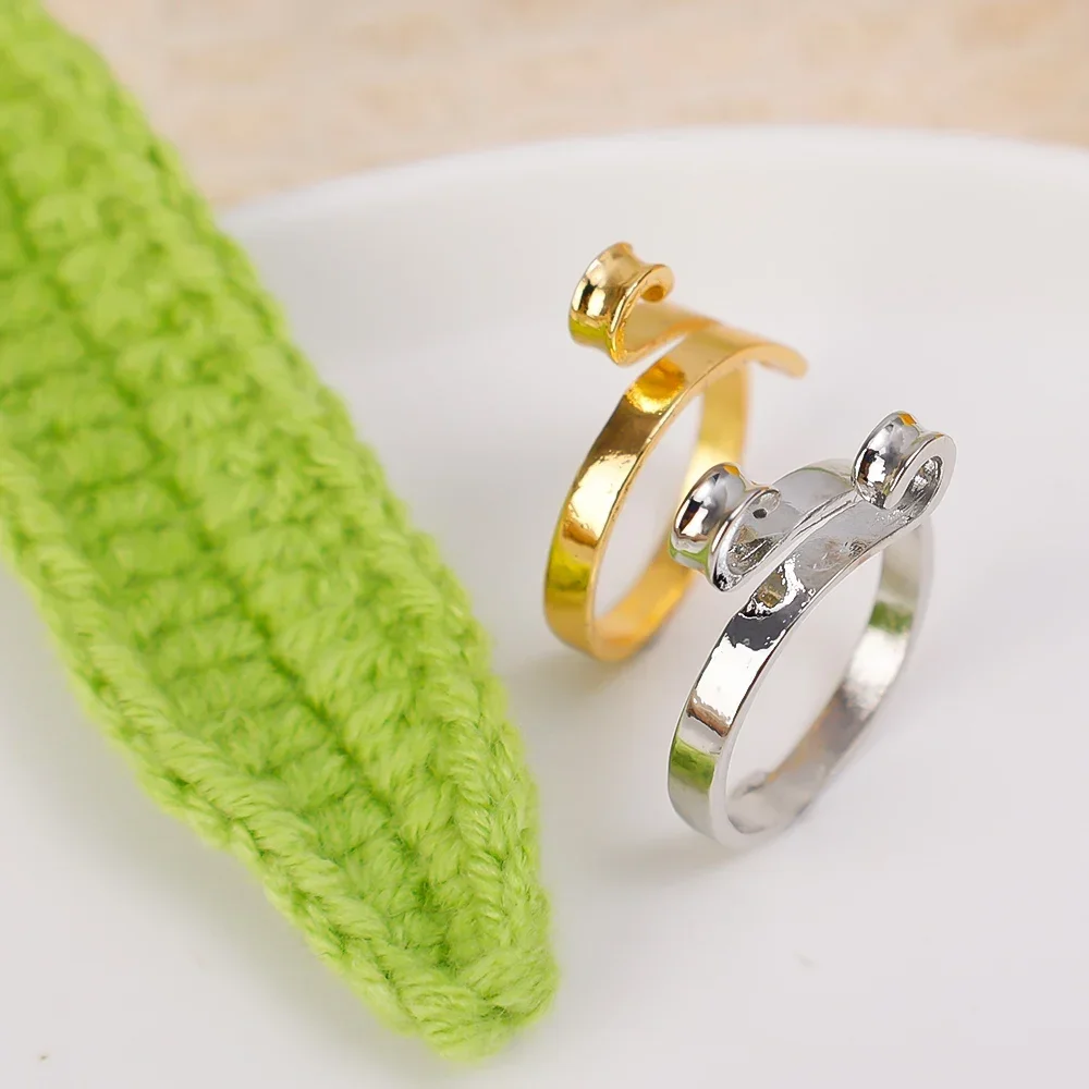 Anillos ajustables para tejer ganchillo, guía de hilo DIY, soporte más rápido para dedo, herramienta para ganchillo, suministros de costura, 4/1 Uds.