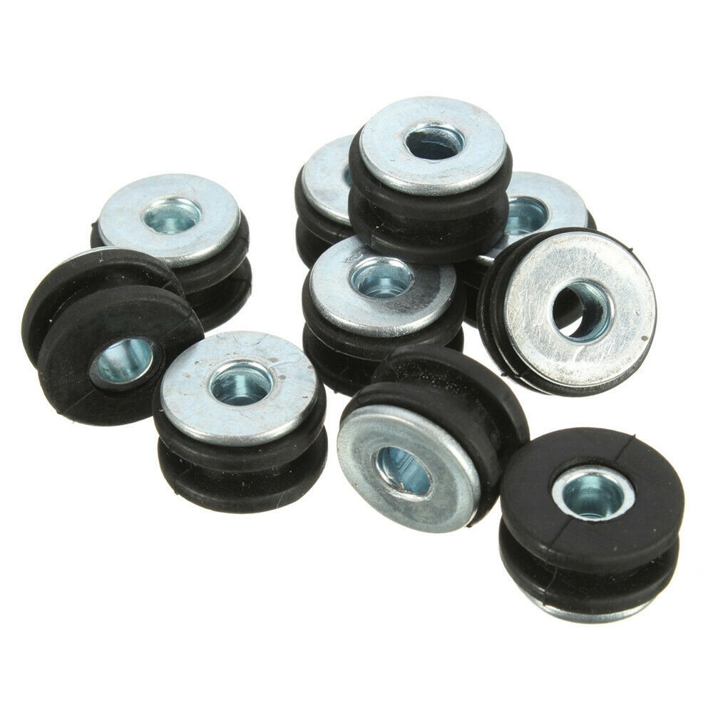8pcs Absorber Rubber Sleeve Cushion Rubber Ring 10/12mm Diameter For Motorcycle Scooter Rear Shock Rear Shock Absorber Bushing