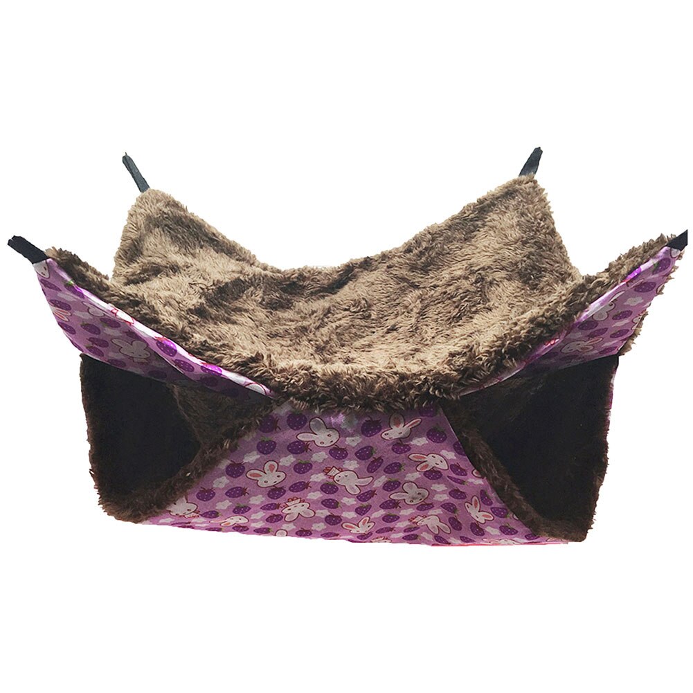 Warm Hamster Haak Hangmat Hamster Eekhoorn Opknoping Bed Nest Hangmat Swing Kooi Slapen Nest Kleine Huisdier Hangmat Huisdier Producten: Purple 1 / L