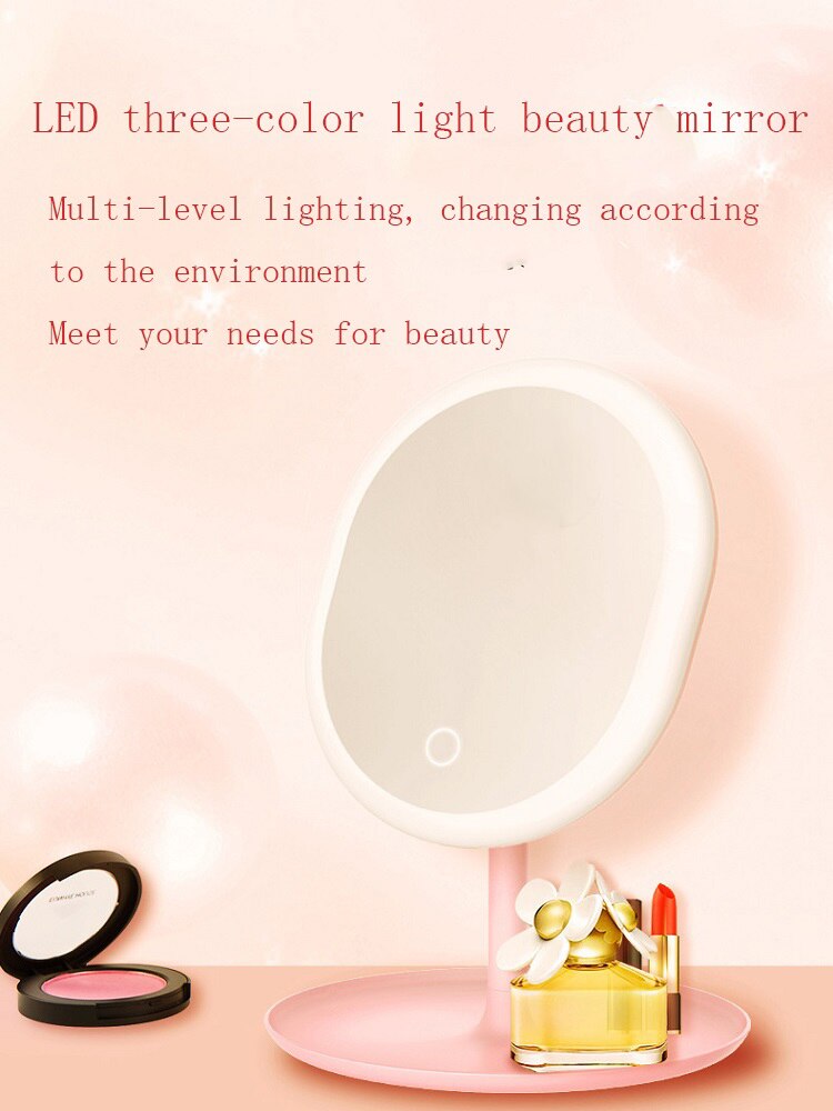 Peili meikkivalo peilit led-- peilivalo säädettävä valaistus kosketusnäyttö meikkipeili usb lataus ja irrotettava