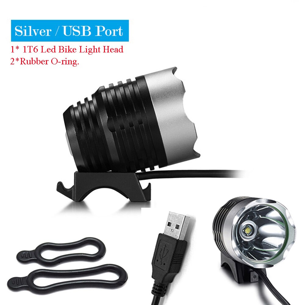 T6 LED Bike Light Front Handlebar Bicycle Spotlight MTB Lamp Riding Headlight DC USB Port for Cycling Mountain Bike Accessory ﻿: Burgundy