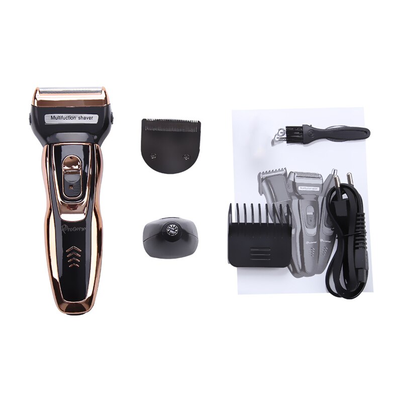 PROGEMEI 3 In 1 Haircut Machine Multifunction Hair Clipper Tondeuse Barbe Reciprocating Shaver Nose Hair Trimmer