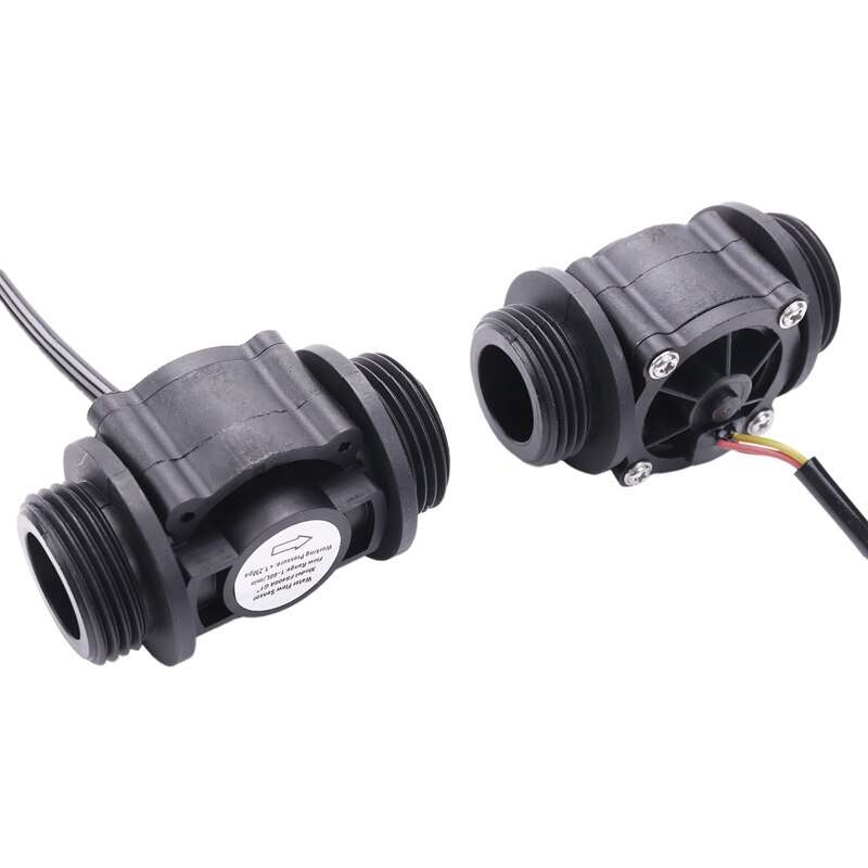 2PCS Water Flow Sensor Fuel Flow Meter Water Meter Sensor Flowmeter Water Sensor Counter Indicator FS400A G1 DN25 1-60L/Min