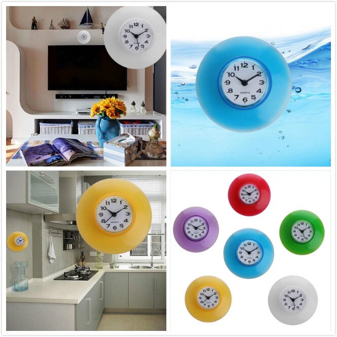 Waterdichte Sucker Klok Douche Booth Krachtige Gehandeld Home Sucker Digitale Klok Stijl Badkamer Keuken