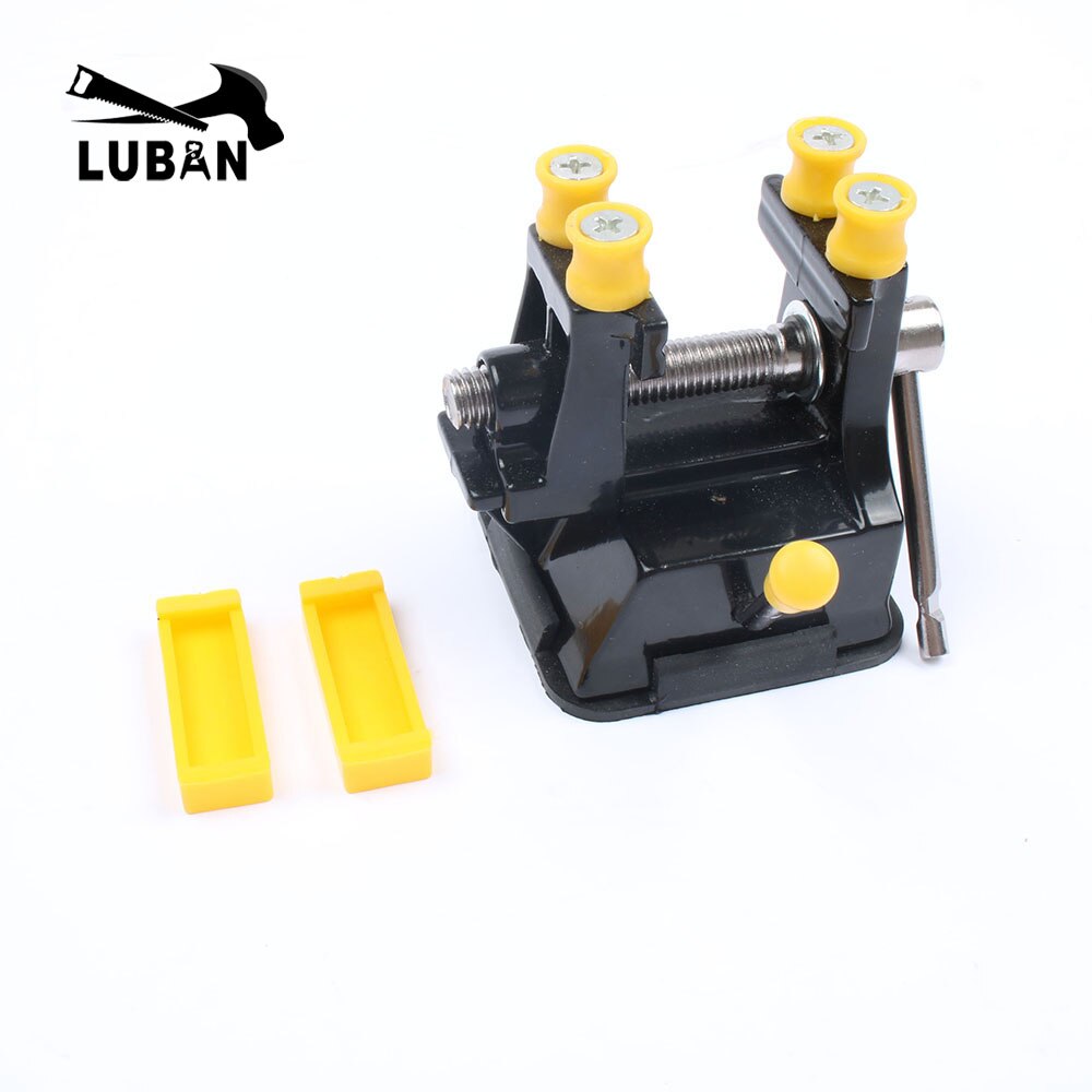 LUBAN 1pc Black Jaw Carving Bench Clamp Mini Vice Suction Grip Vise Vice Micro Clip Flat Vise DIY Craft Tools