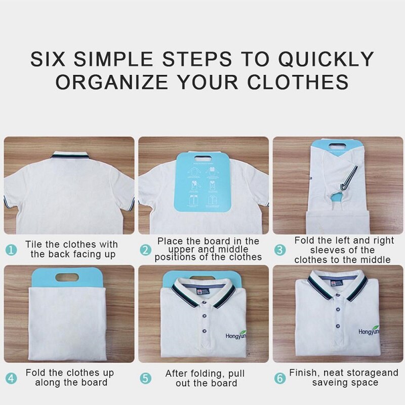 Planche pliante, épingles à linge, Simple t-shirt, pinces à linge, pliage rapide, outil de rangement pour chambre à coucher