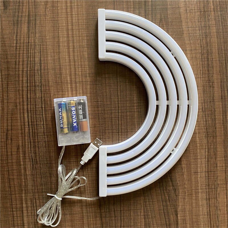 Rainbow Neon Sign LED Rainbow Light Lamp LED Neon Light Warm White Wall Art Sign Lights Bedroom Decoration Party Decor