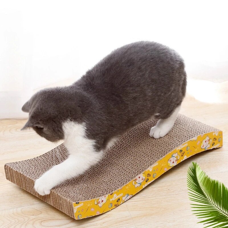 Corrugated Cat Scratch Paper Board Cardboard Catnip Pad Grinding Nails Claw Interactive Protect Furniture Kitten Scratcher Toy