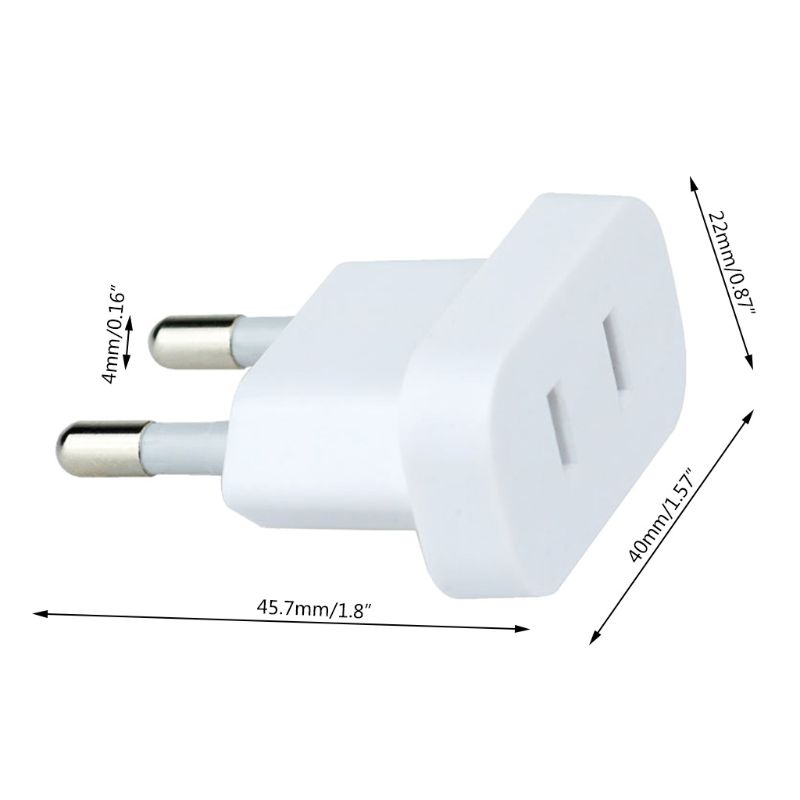 EU Plug Adapter US USA To EU Europe BR Brazil Plug Travel Converter