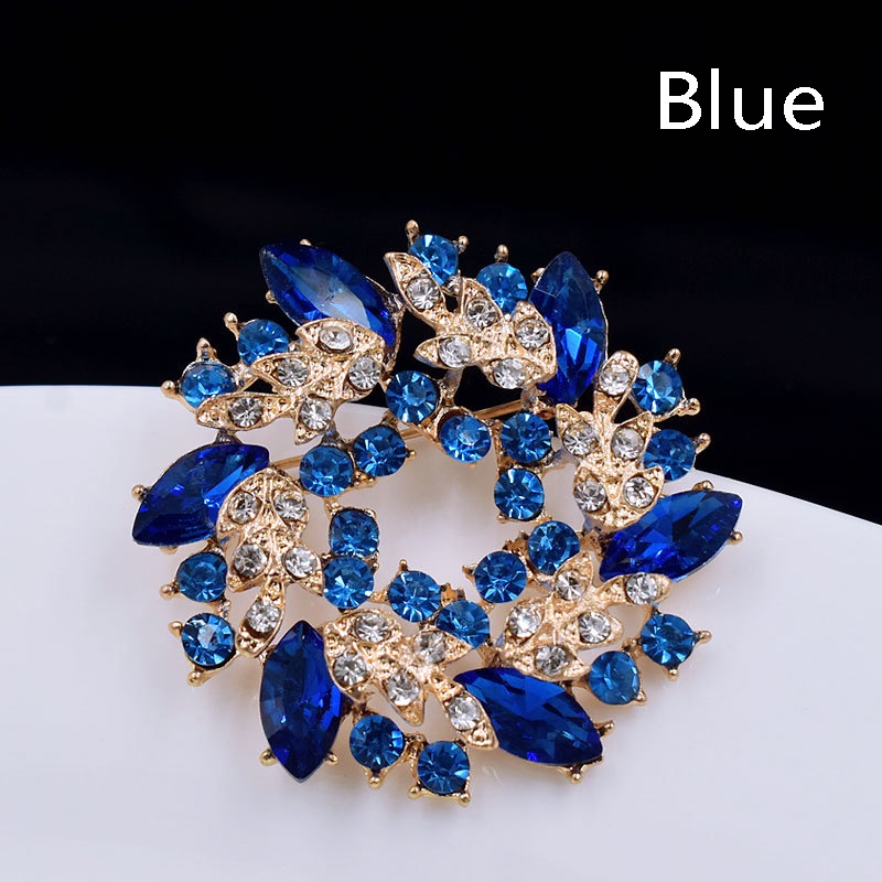 Crystal Rhinestone Redbud Bloem Broche Pin Voor Vrouwen Kleding Sjaal Gesp Kledingstuk Accessoires Mode-sieraden: 3